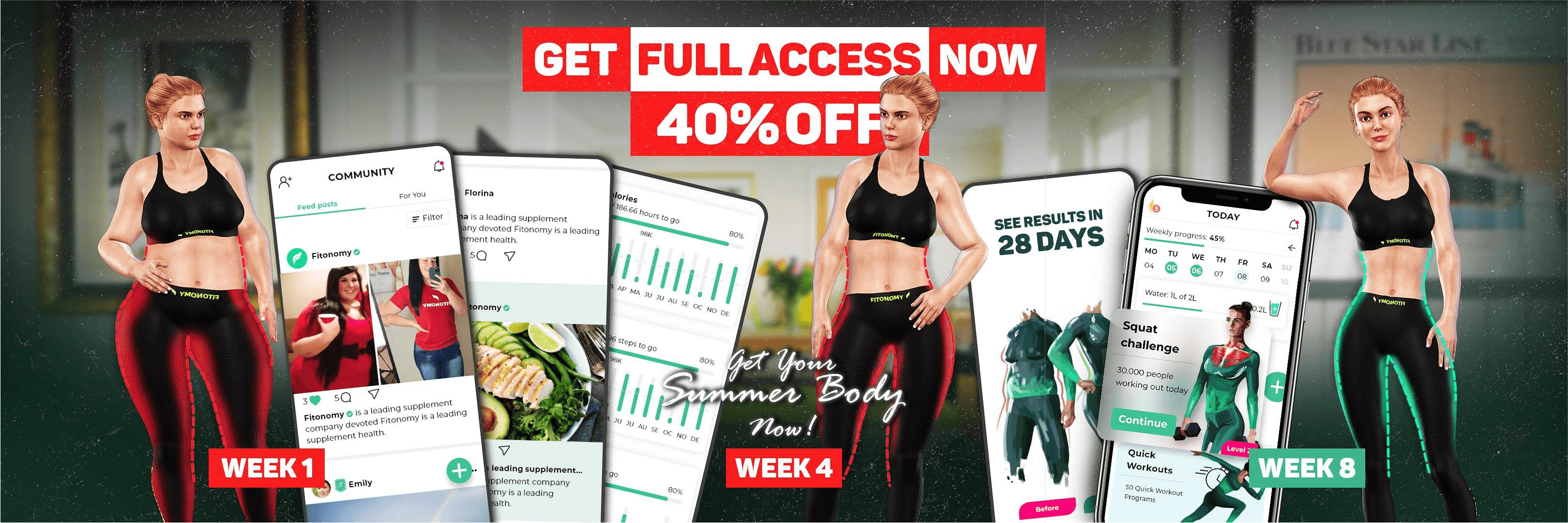 Fitonomy App Design + Content